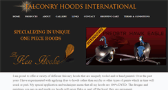 Desktop Screenshot of falconryhoodsinternational.com