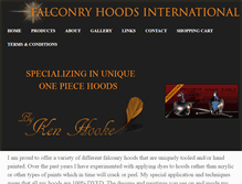 Tablet Screenshot of falconryhoodsinternational.com